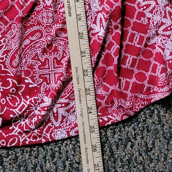 Style & Co. Red White Bandana Top Size Medium - Picture 16 of 16